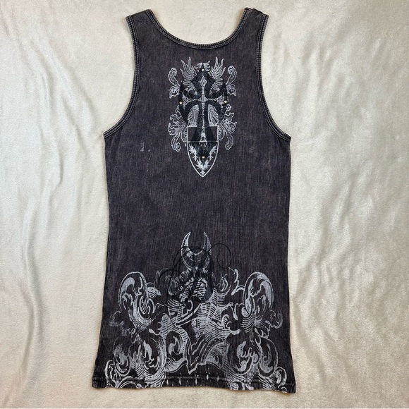 Bejeweled by Susan Fixel Distressed Tank ~ Swarovski Crystals & Metal Studs - Picture 3 of 10